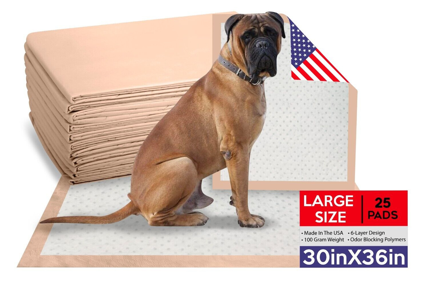 WAVE ULTRA Absorbent Gigantic Dog Potty Training Pads (30×36 inch) – 25 Ct