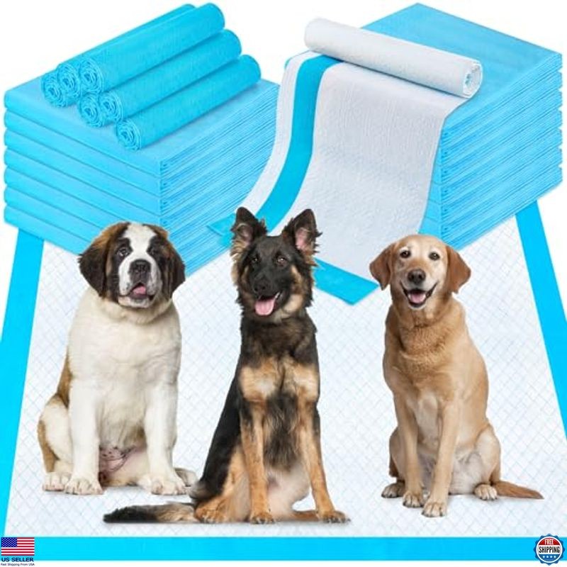 Extra Large 40″x40″ Dog Cat Pee Pads 40 Count, Ultra Absorbent & Leakproof