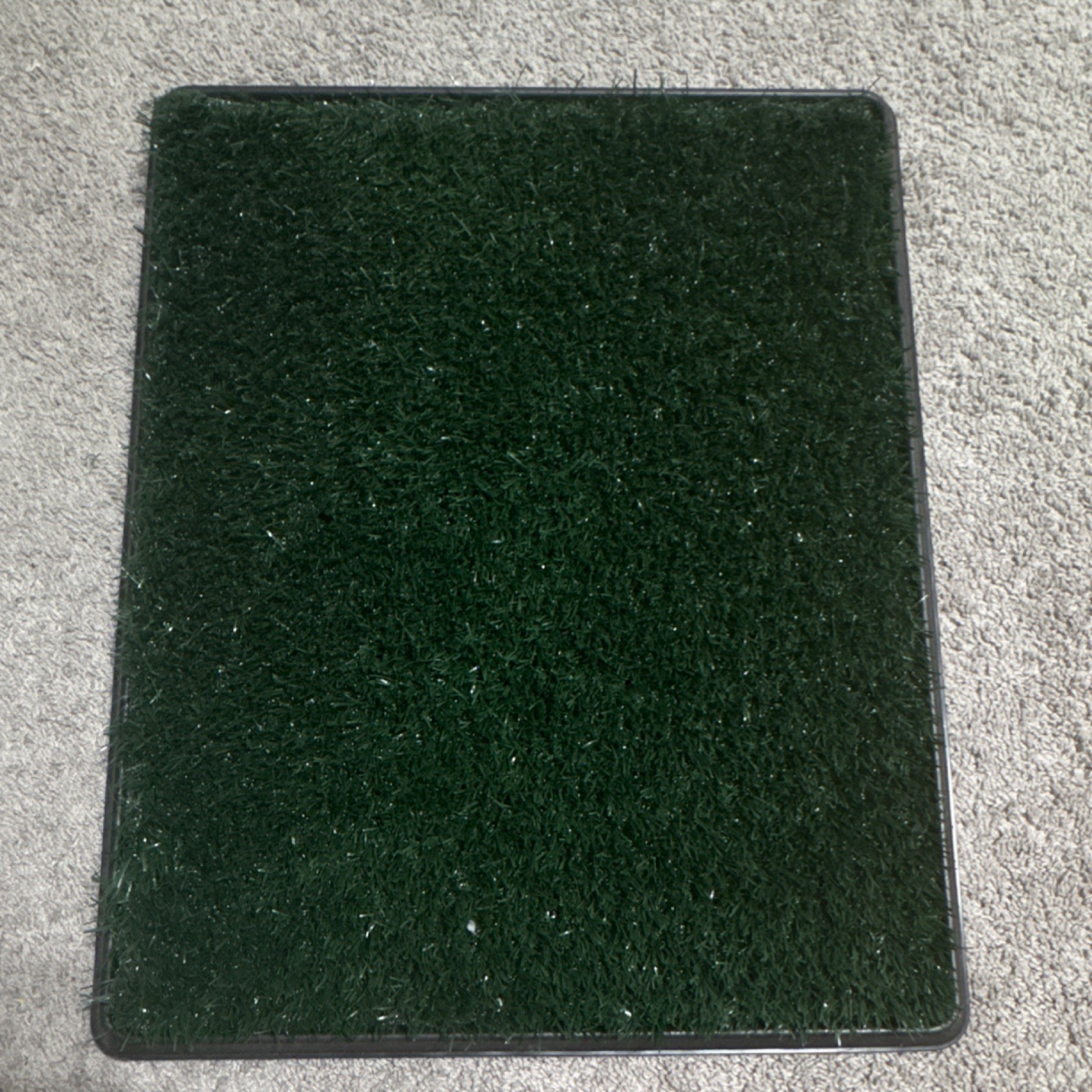 Reusable Dog Toilet Training Pad with Tray Synthetic Grass Mat Indoor Pet Potty