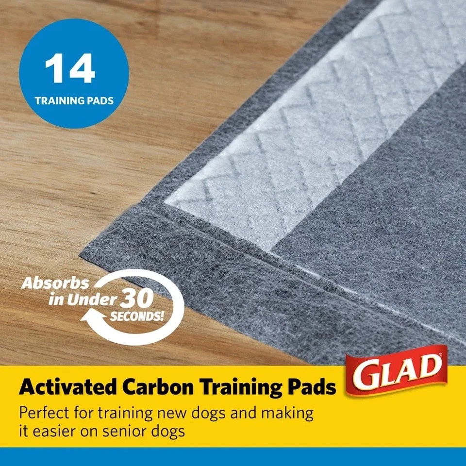 GLAD For Pets Activated Carbon Training Pads Standard Size 14pc