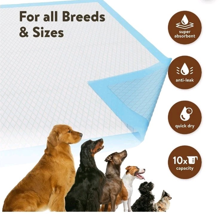 Brilliance Puppy Training Pads, 6-Ply Mess-Free Disposable Dog Pee Pads, XXL,…