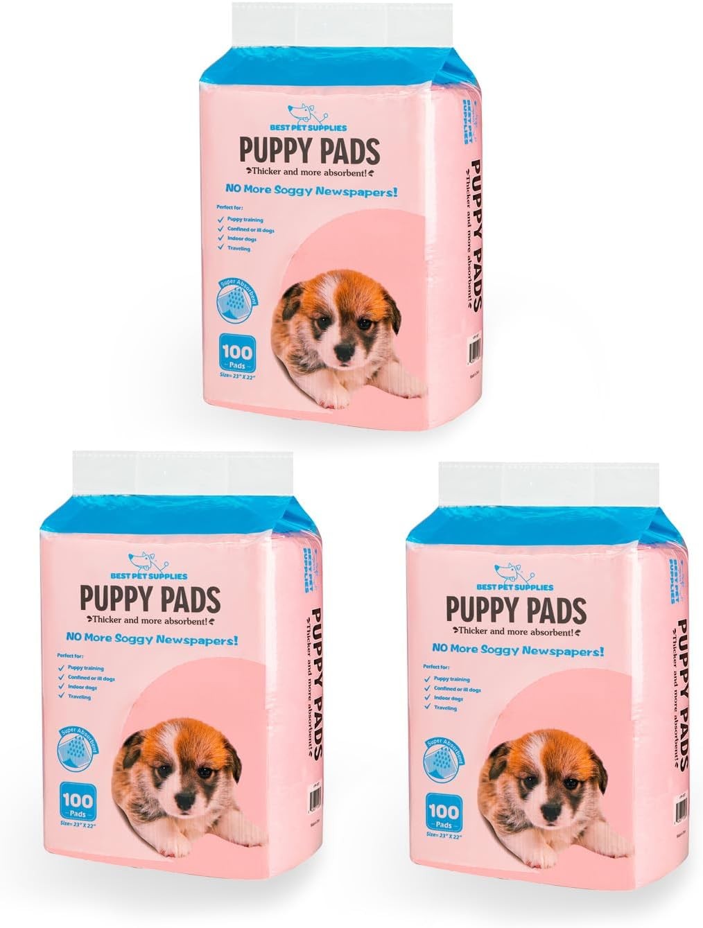 Disposable Puppy Pads 22.5×22 Large – Absorbent, Odor Control, Dog Training