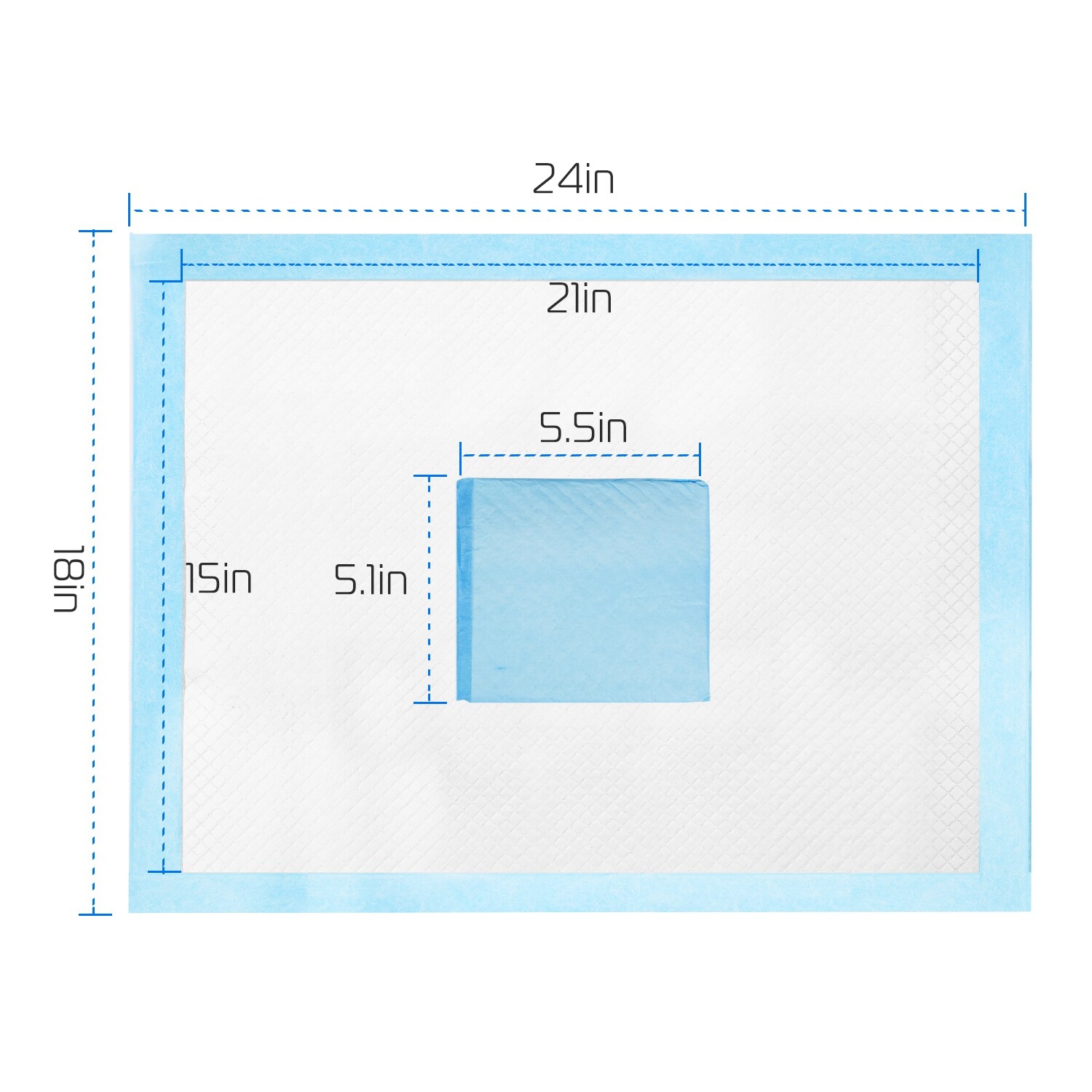 50pcs 24×18 inch Dog Pet Training Pads Puppy Pee Diaper Pad Cat Wee Mats Potty