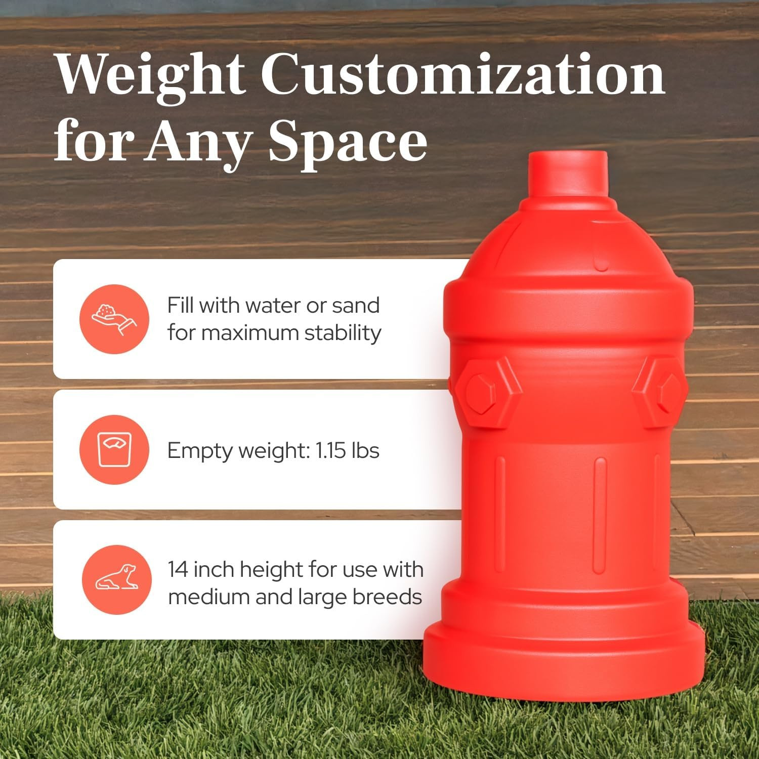 Large Dog Fire Hydrant 8X14 for Potty Training – Indoor Outdoor Male Dog Pee Tra