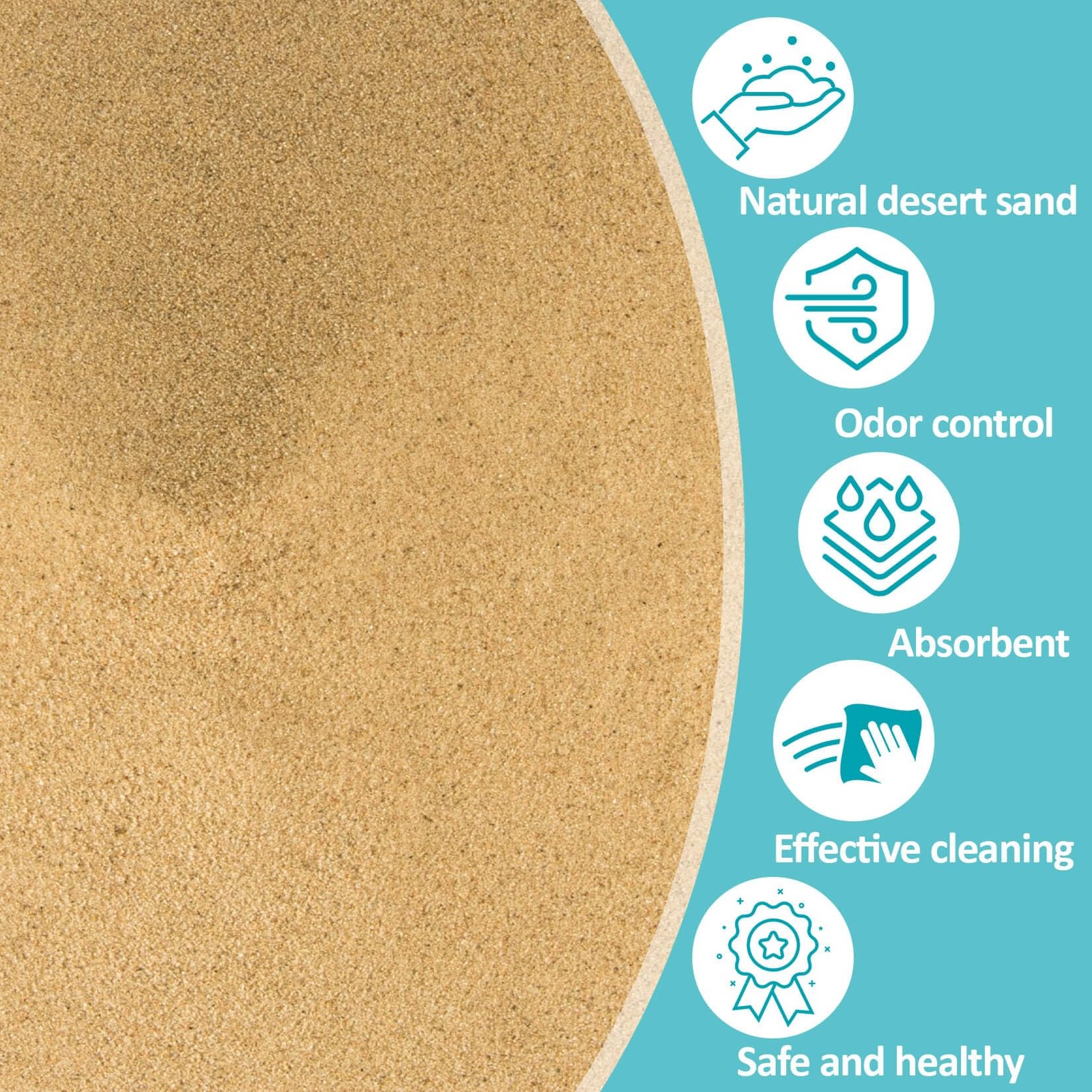 Sukh Hamster Desert Sand 15OZ – Fine Bath for Reptile 15 OZ, Brown