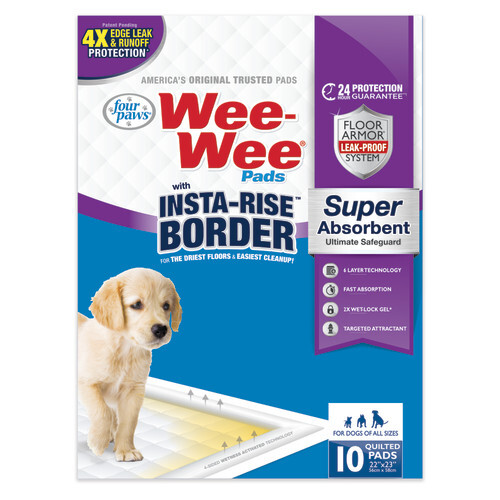 Four Paws Wee-Wee Pads with Insta-Rise® Border – Dog Pe