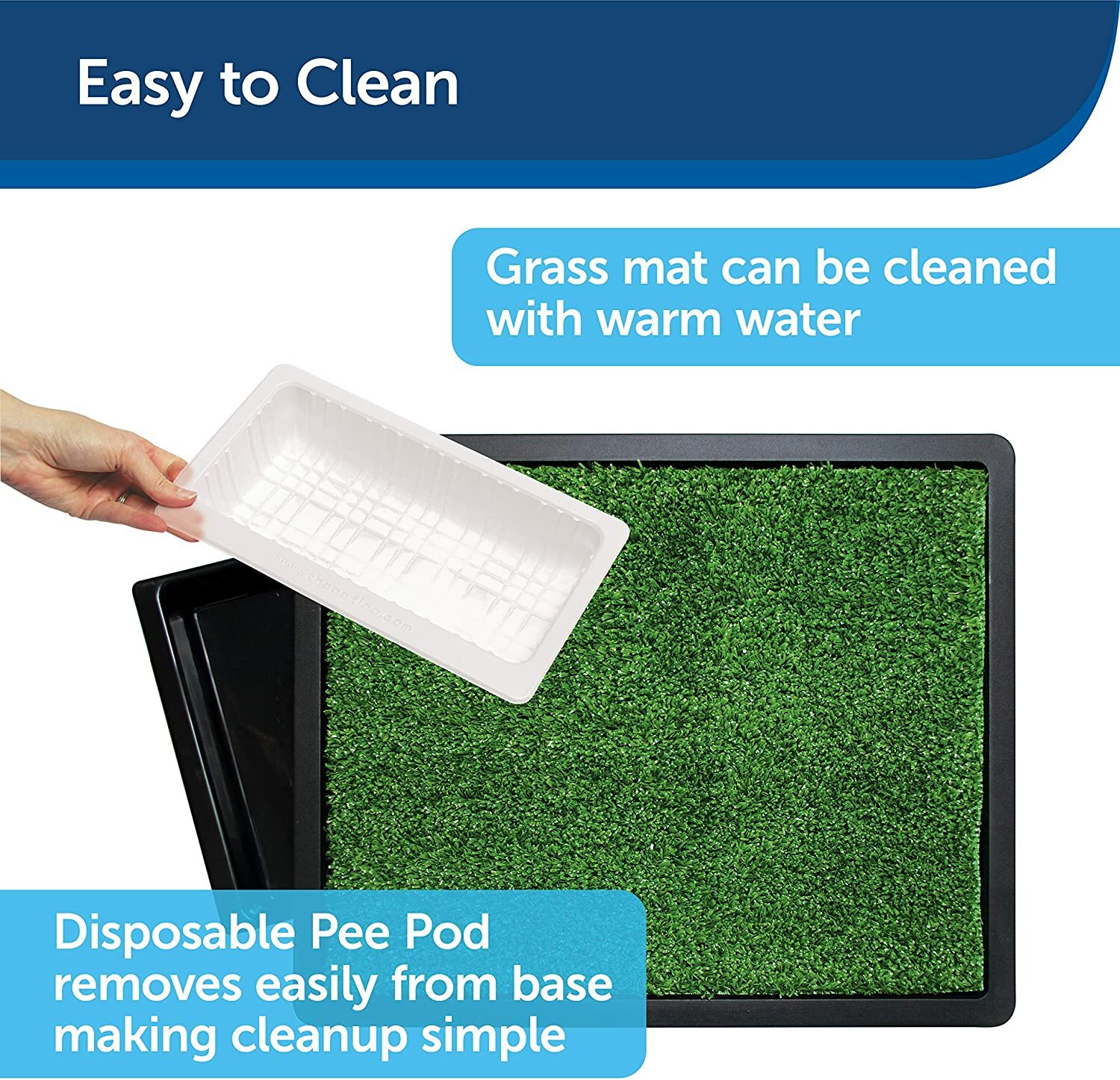 Dog Puppy Pee Training Potty Tray Artificial Grass Pad Lawn Turf Indoor/Outdoor