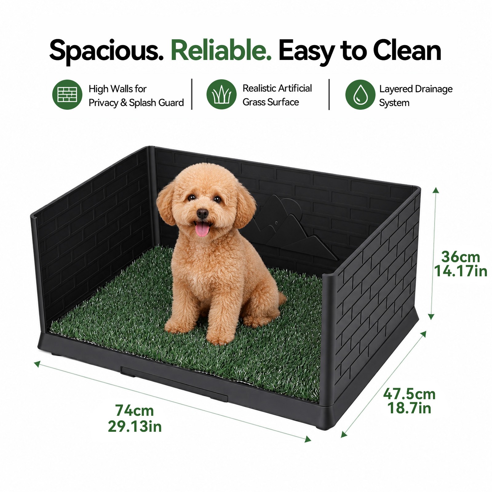 Puppy Dog Pet Potty Training Pee Pad Mat Indoor Tray Dogs Grass House Toilet USA