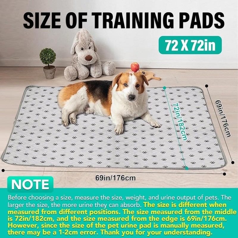Washable Dog Pee Pads Super Absorbent Non-Slip Waterproof Pet Training Mat New