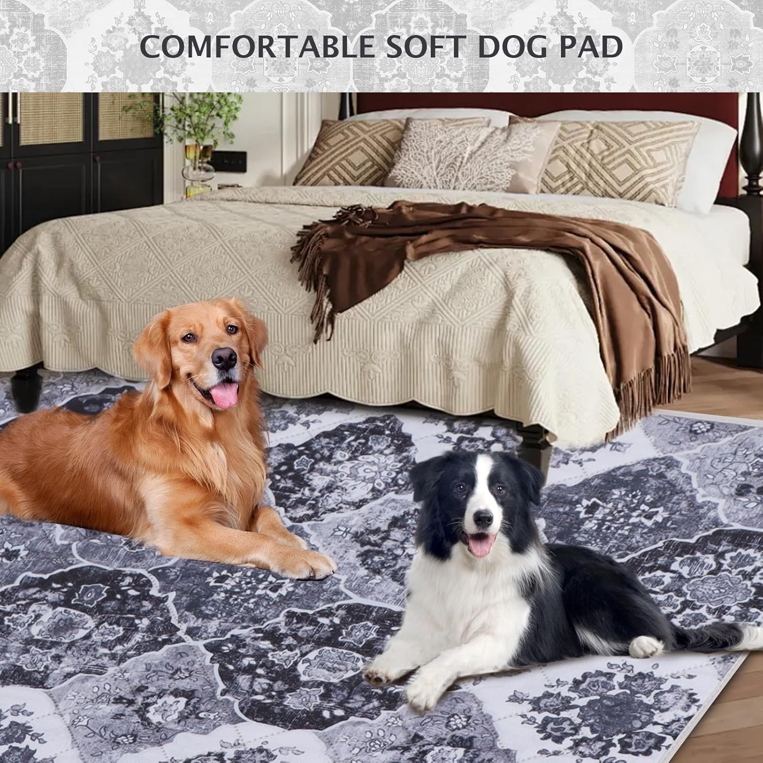 Washable Pee Pads for Dogs, 2 Pack Reusable Pee Pads for Dogs Non-Slip Grip, …