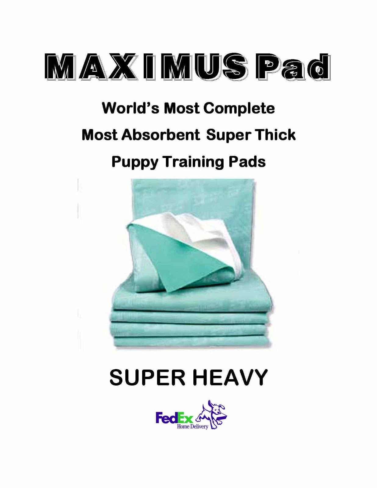 100ct 36×36 Professional Grade 96 Gram 12 Hour Puppy Pee Piddle Training Pads