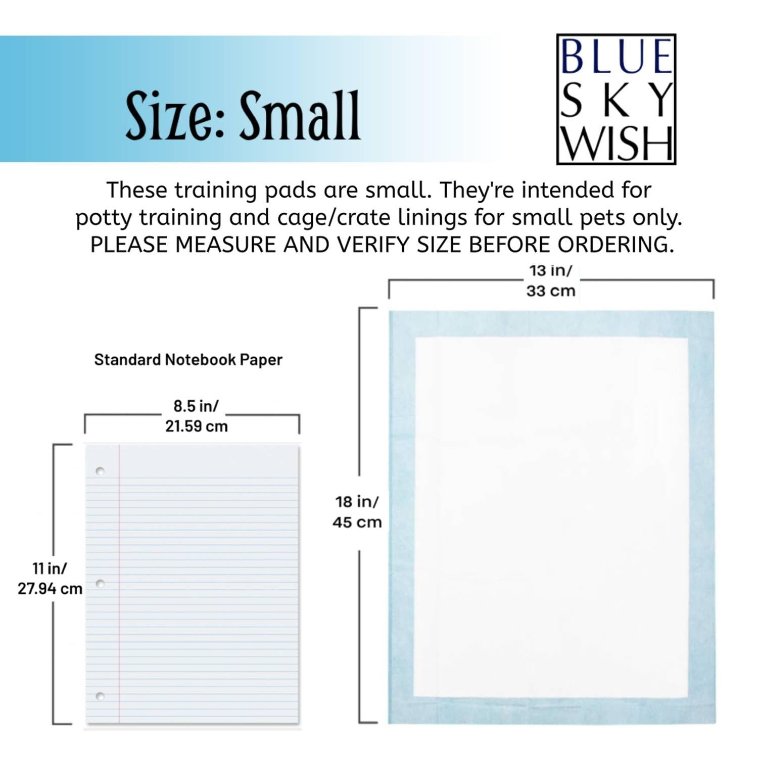 Pet Training Pads, 100 Count Size Small 13″ x 18″, Absorbent Disposable Pee P…