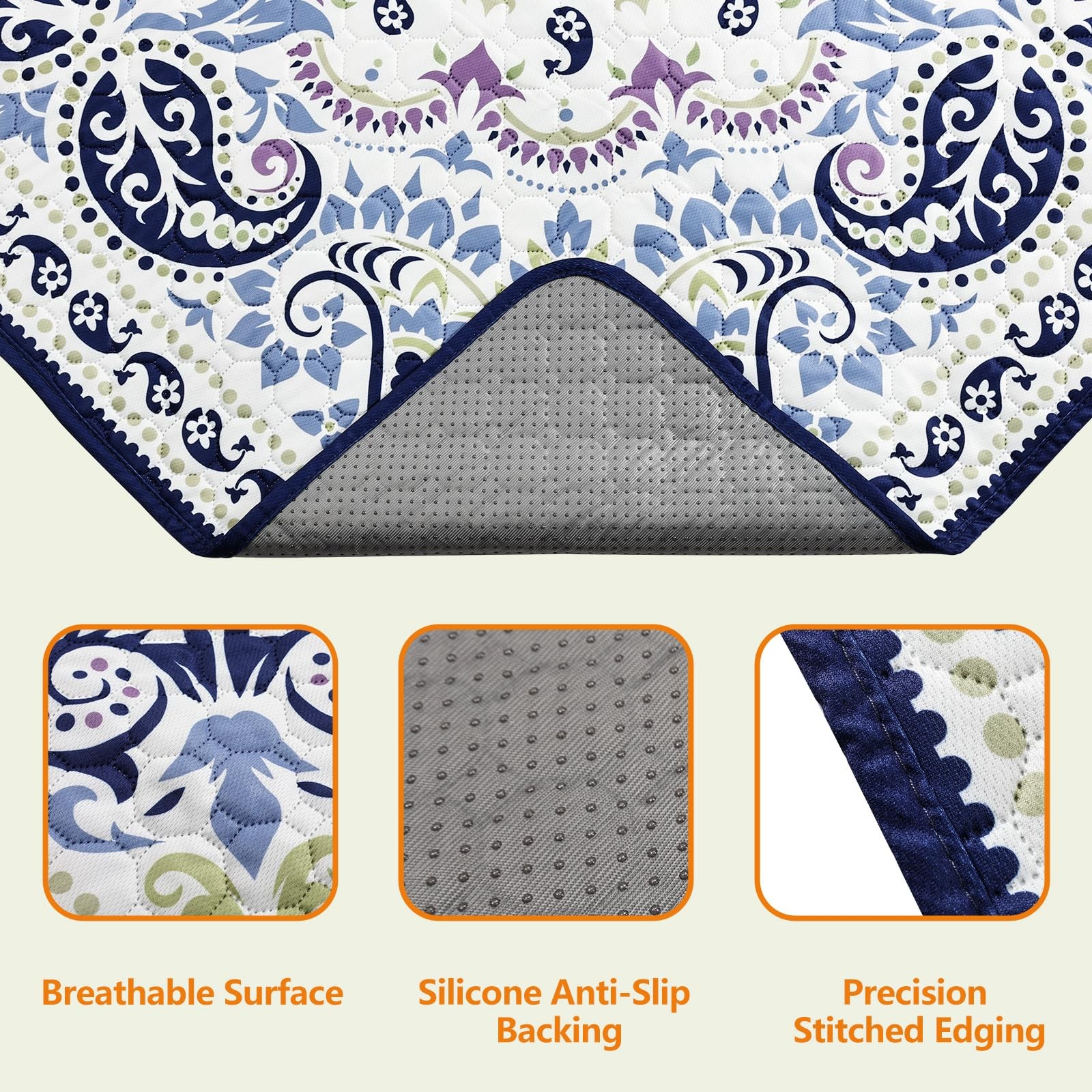 Mozin Washable Pee Pads for Dogs, 2 Pack Super Absorbent Reusable Puppy Pads