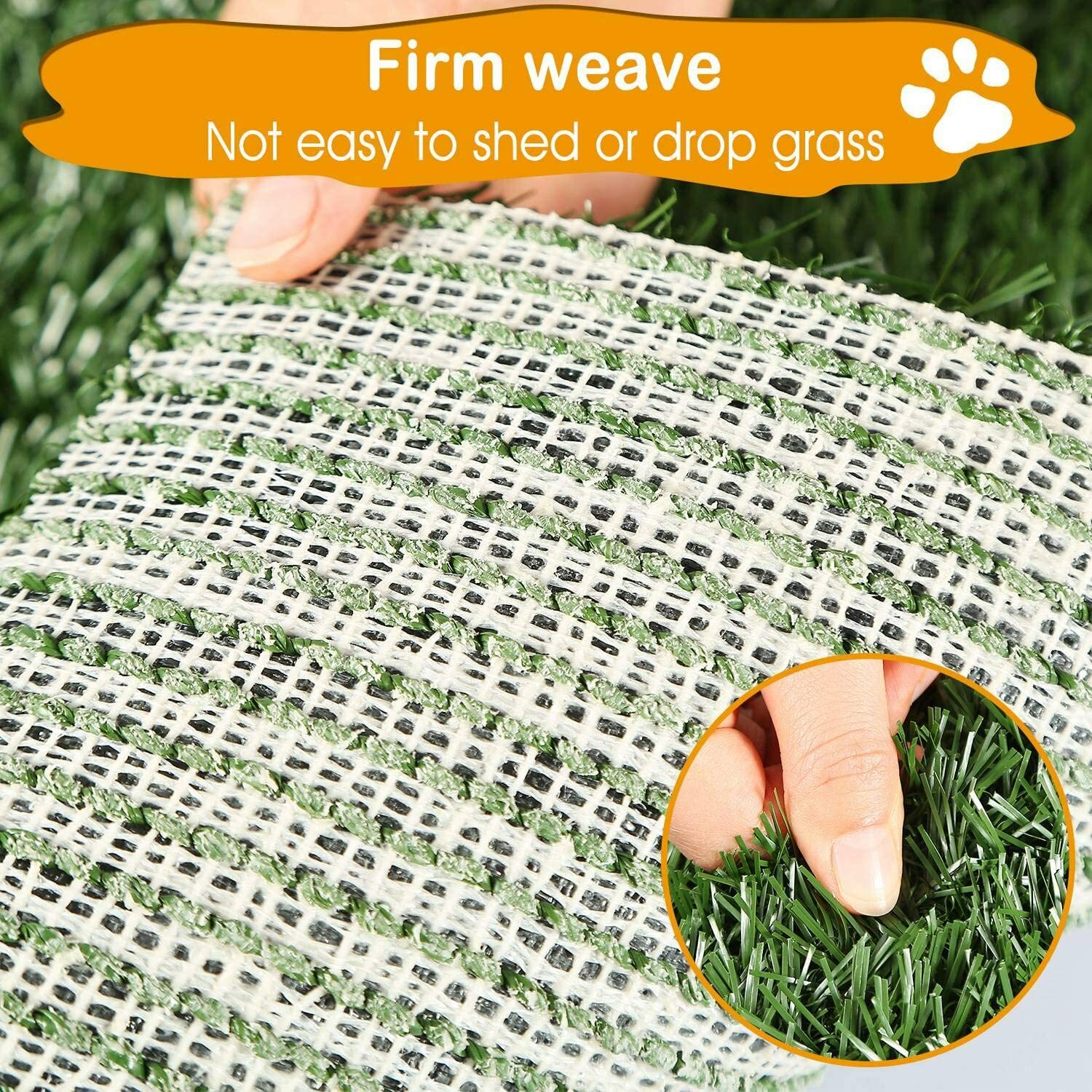 Dog Puppy Pee Training Potty Tray Artificial Grass Pad Lawn Turf Indoor/Outdoor