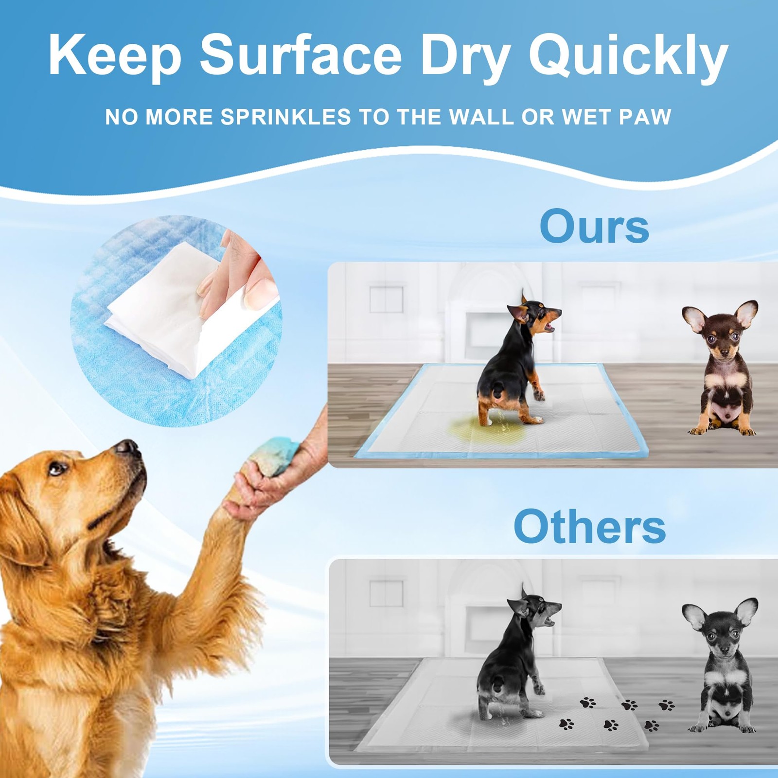 Puppy Pee Pads for Dogs 28″x44″ 100 Count, Dog Pee Pads Extra Large, Leak-Pro…