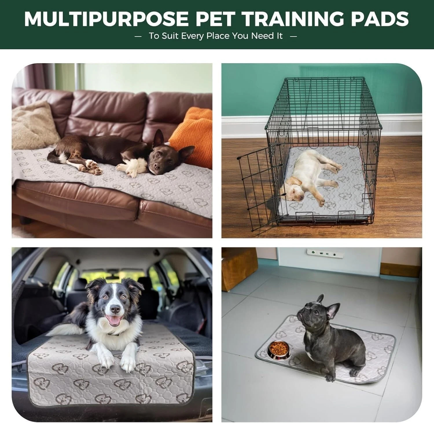 Washable Dog Pee Pads, Super Absorbent, Reusable, 28×34 in | Pet Training