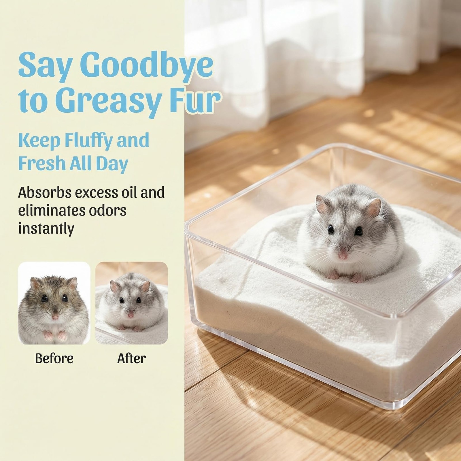 Sukh 14 OZ Hamster Sand Bath – Whit Fine Bedding Reptile 14 Oz