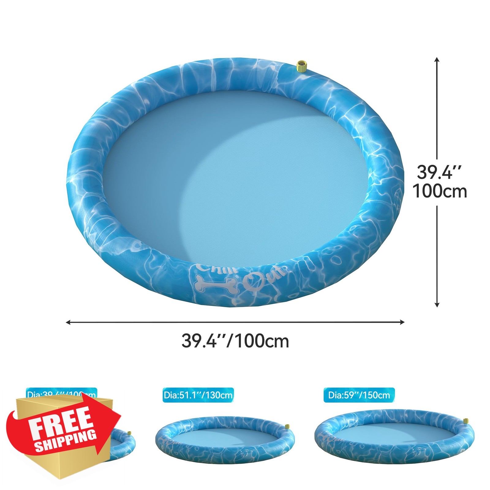 ALL FOR PAWS 39″ Dog Splash Pad