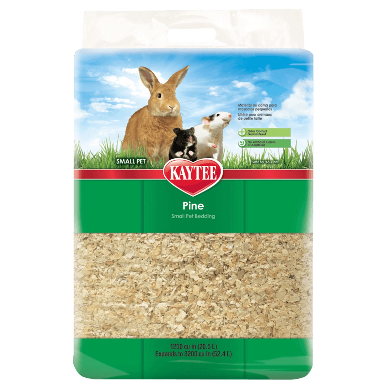 Kaytee Small Animal Pine Bedding For Pet Guinea Pigs, 52.4 Liter, Tan
