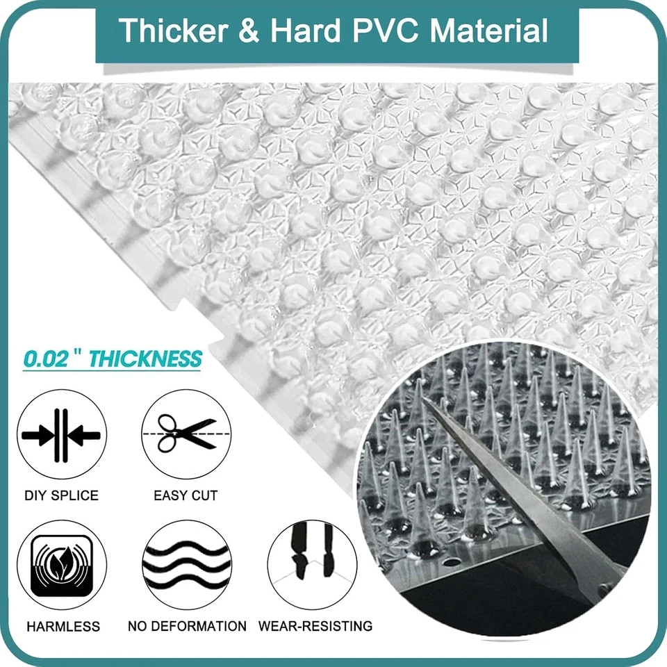 8 Pack Cat Deterrent Outdoor/Indoor Scat Mat, Pet Deterrent Training Mats, Keep