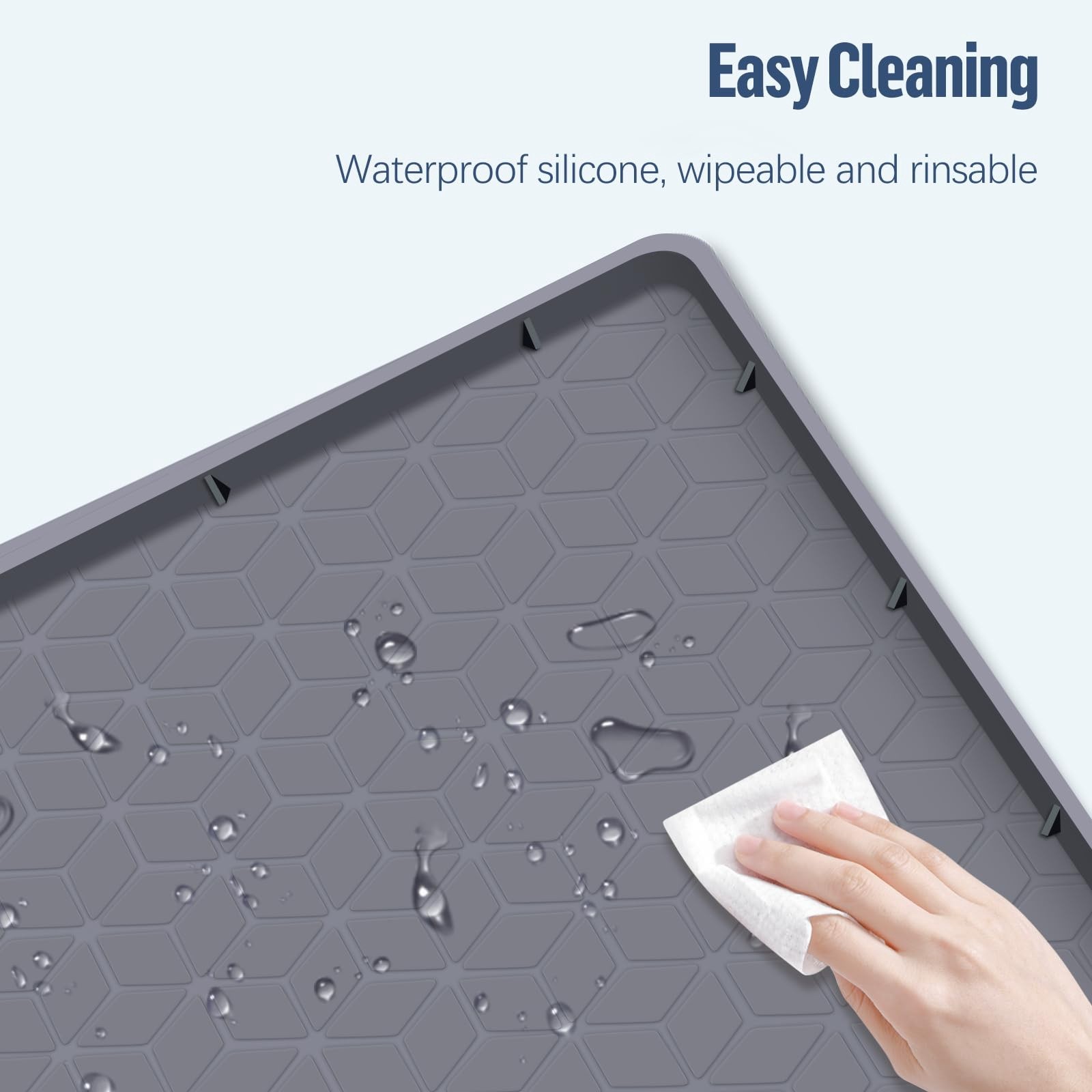 Pee Pad Holder for Dogs 34”x22” Silicone Puppy Pee Pad Tray, Dark Gray | Ex…