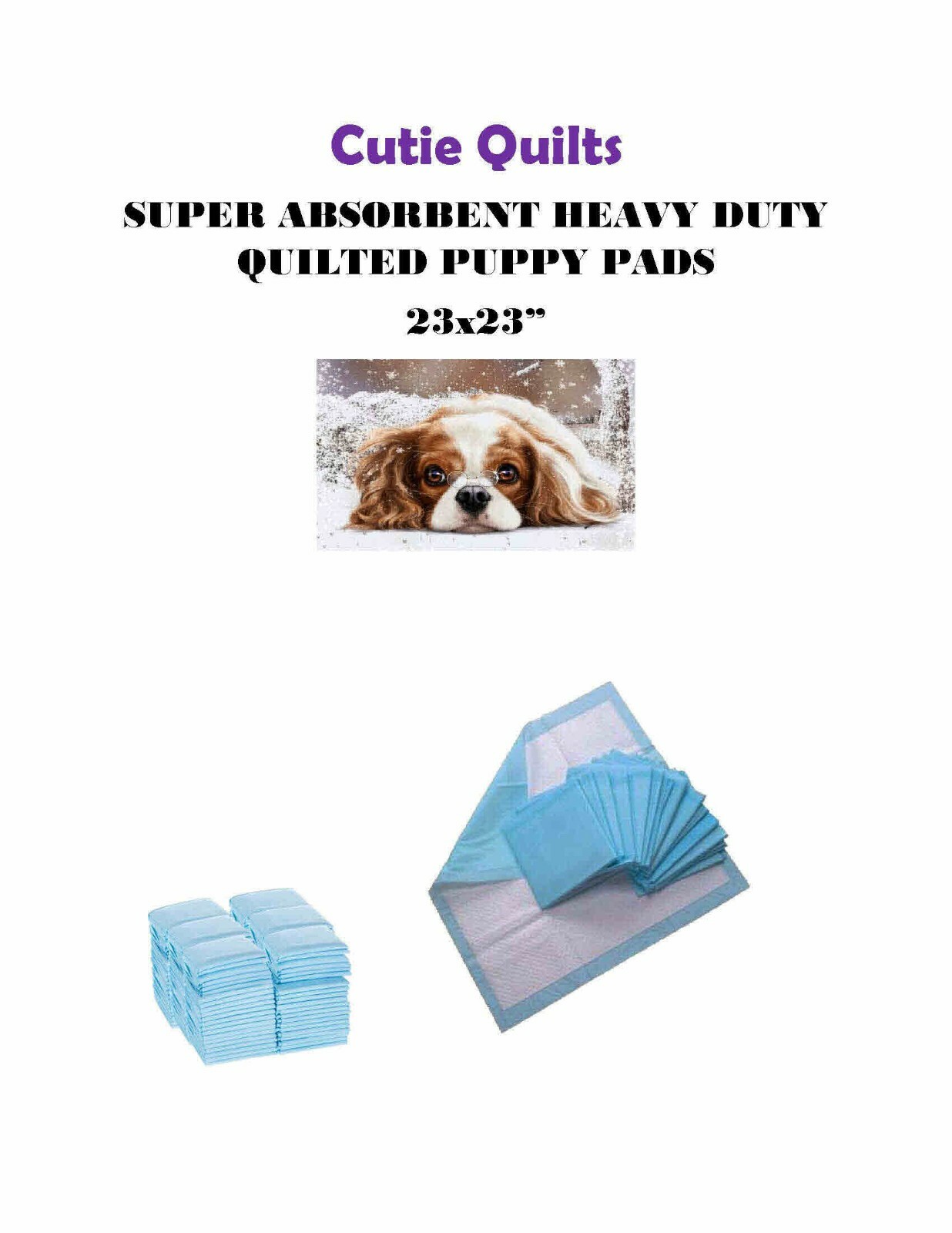 200-23×24″ HEAVY DUTY Quilted Puppy Training Piddle Pads Lasts upto 8 HOURS 36gr