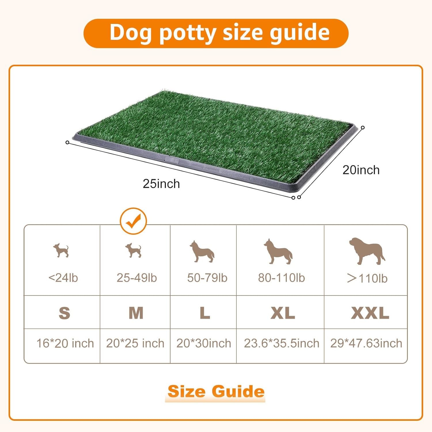Dog Grass Pad with Tray – Dog Litter Box – Indoor Potty for Apartment and Patio