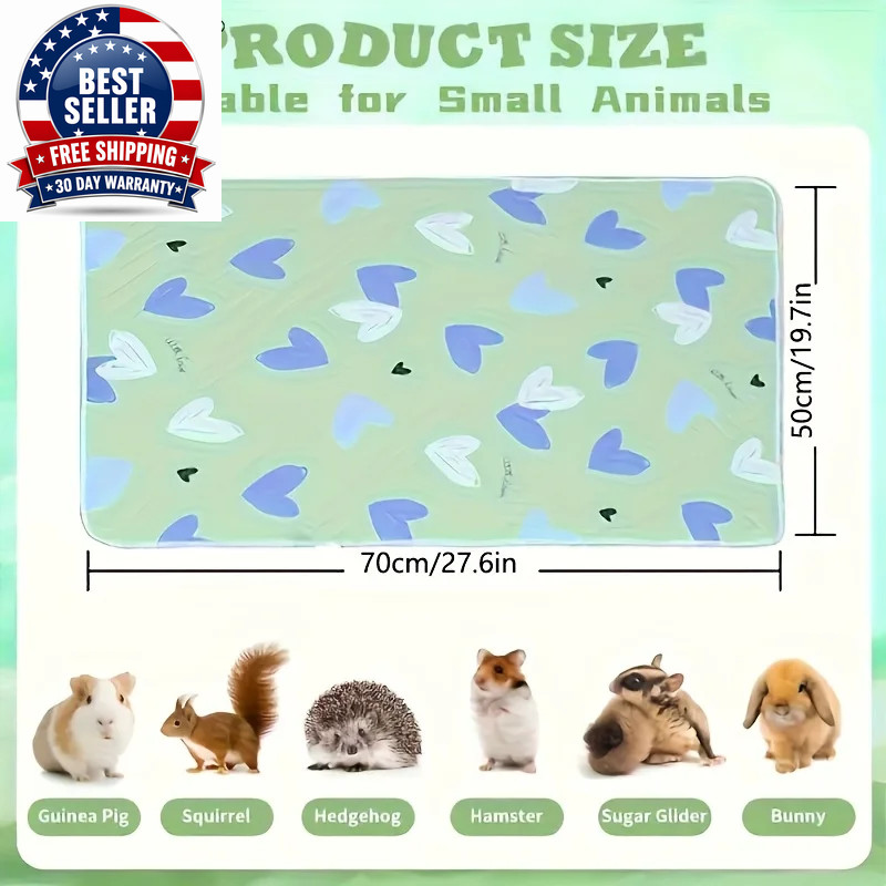 2Pc Reusable Pet Cage Pad Wear Resistant and Washable Polyester Base Pad Suitabl