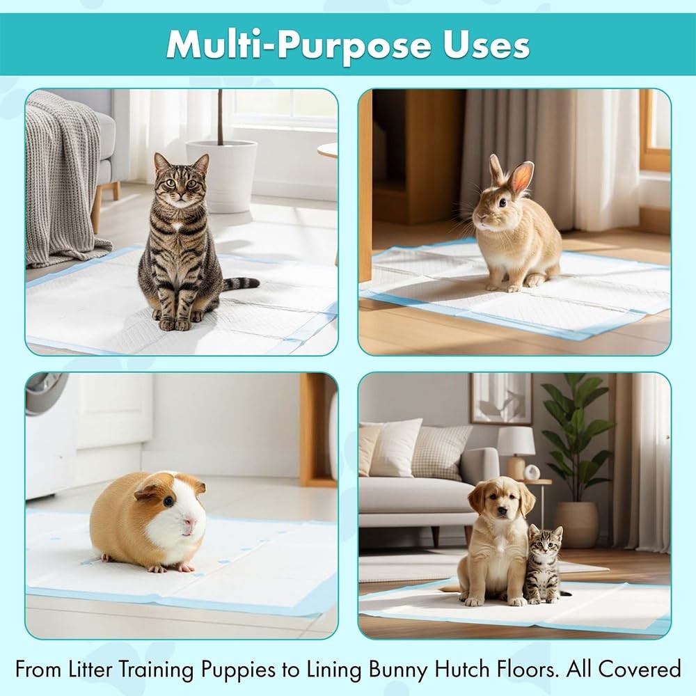 Puppy Pads 100 Count – 23.6″ x 23.6″ – Super Absorbent Pee Pads for Dogs – Pr…