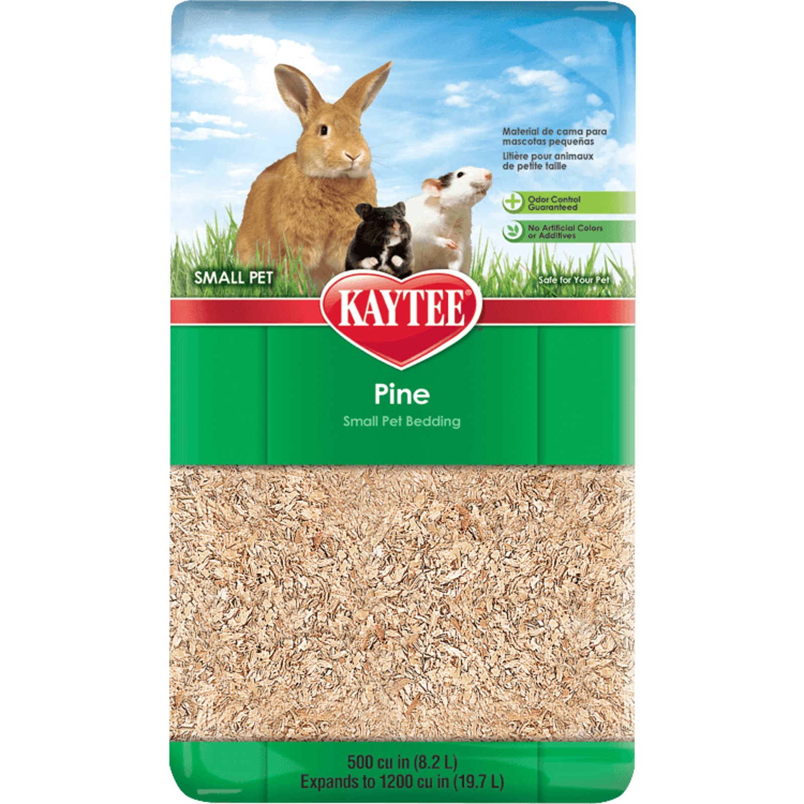 Kaytee Small Animal Pine Bedding For Pet Guinea Pigs, 19.7 Liter, Tan
