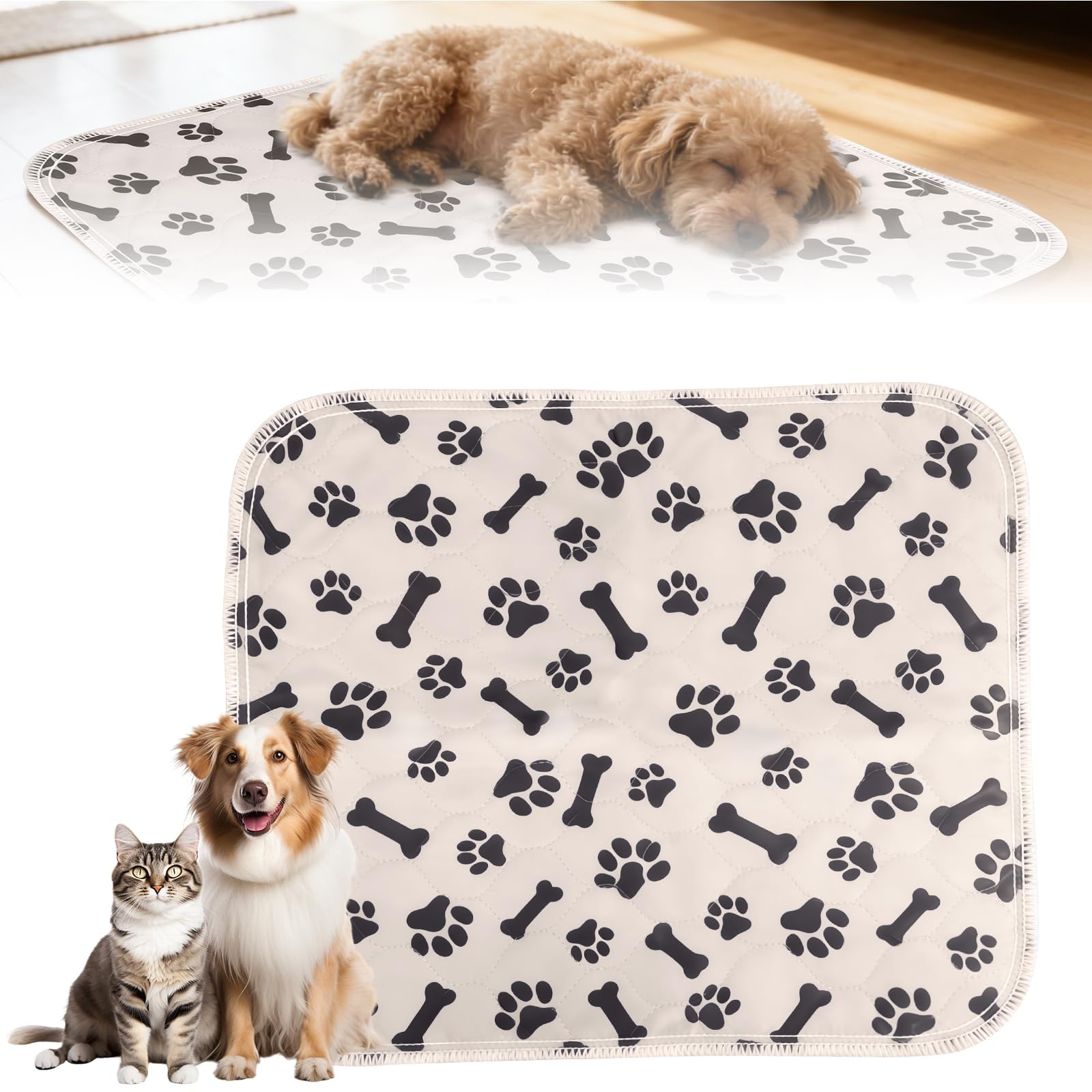 Puppy Pads with Pheromones, Washable Puppy Pee Pads for Dogs & Cats Leak & Od…