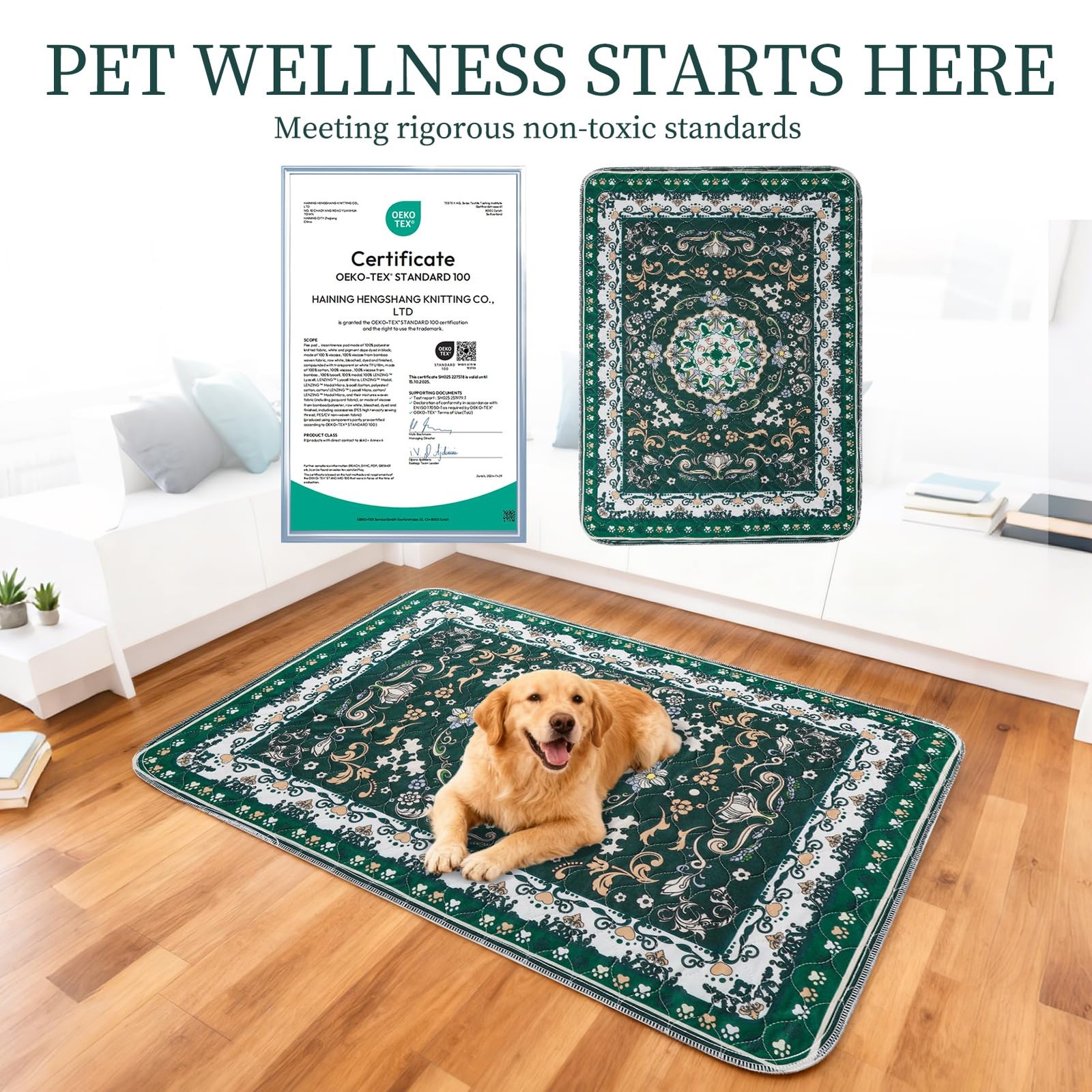 Washable Pee Pads for Dogs, 2 Pack Reusable Puppy Pads Waterproof,Absorbent
