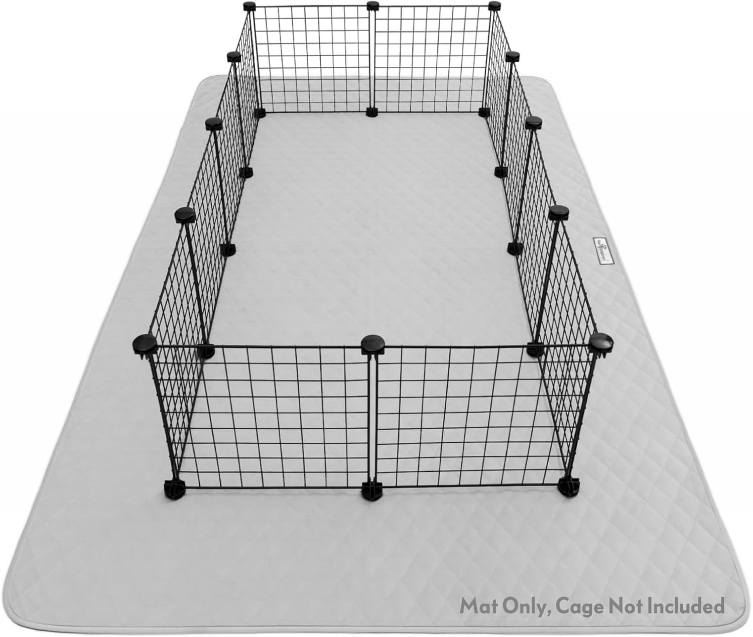 80×50 Playpen Mat Waterproof Fleece Cage Liner Non-Slip Pad Light Gray