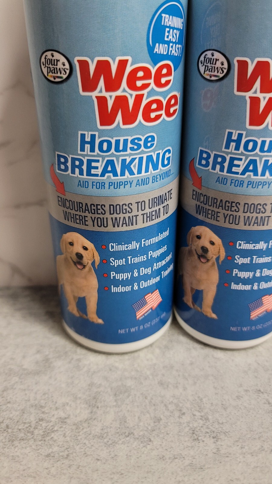 Lot Of 2 Four Paws Wee Wee Puppy Housebreaking Aid Spray 12 oz. USA MADE