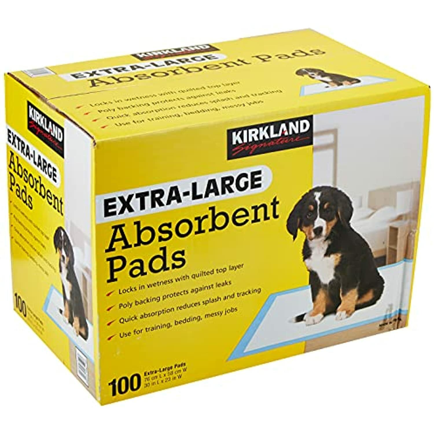 Kirkland Signature Extra-Large Absorbent Pads, 100 Large Pads, 30×23 (Original