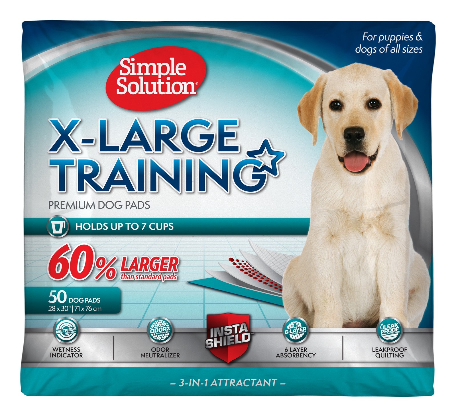 Super Absorbent Training Pads Dogs XL 28″ x 30″ 50 Count