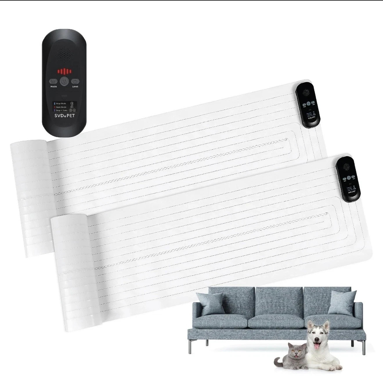 Pet Training Mat 2 Pack 60 x 12 Electronic Repellent 3 Modes 5 Levels SVD.PET