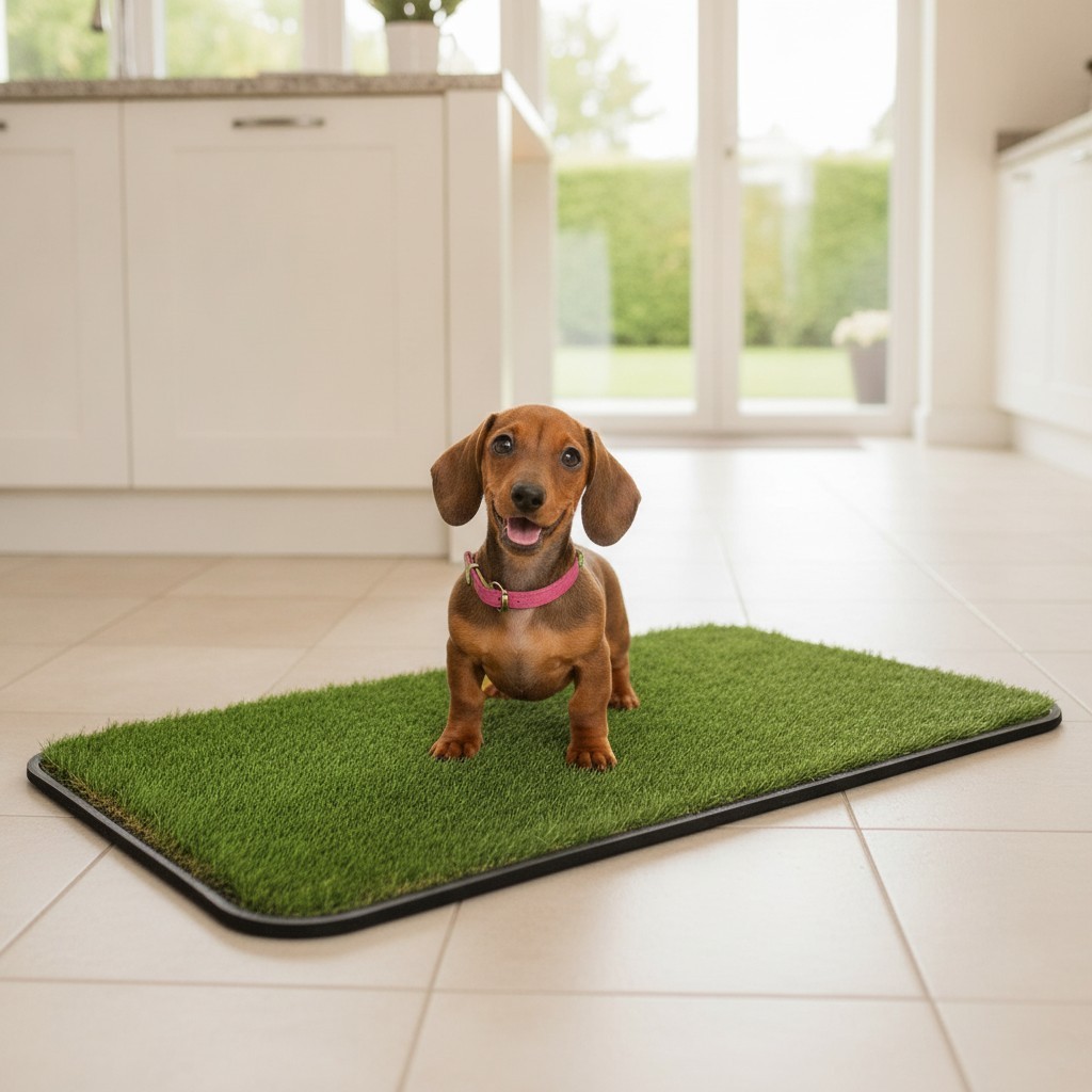 Reusable 15″ x 30″ Pet Potty Training Pad with Fade and Stain Resistant Tray