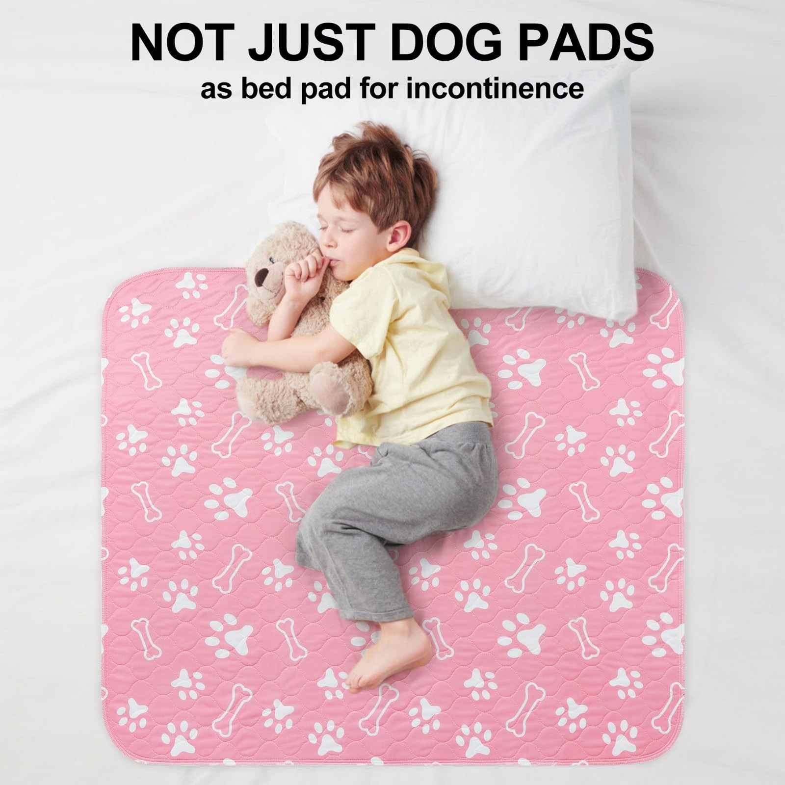 Washable Pee Pads for Dogs, 18” x 24″ Reusable Puppy Pee Pads Super Absorben…