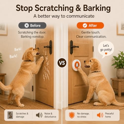 Recordable Dog Doorbell – Train Your Dog with Your Own Voice, Puppy Potty 1 pc