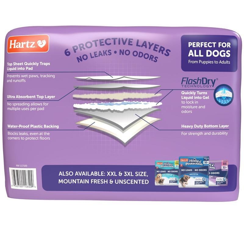 Home Protection Lavender Scent Odor-Eliminating Dog Pads Regular Size 100ct