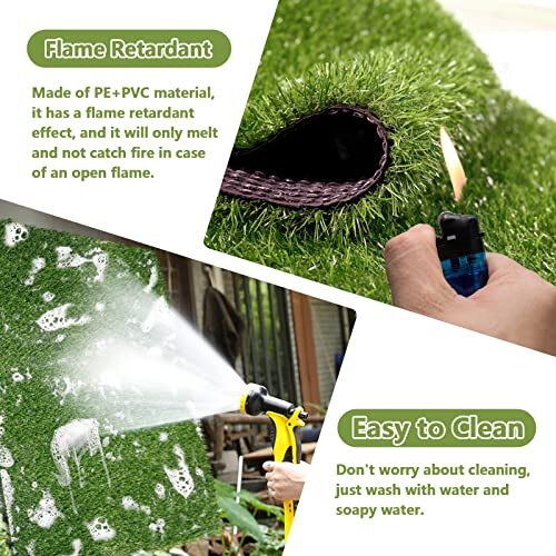 Loytryal 39.4 x 31.5 Inches Fake Grass Pee for Dogs Artificial Grass Rug Turf…