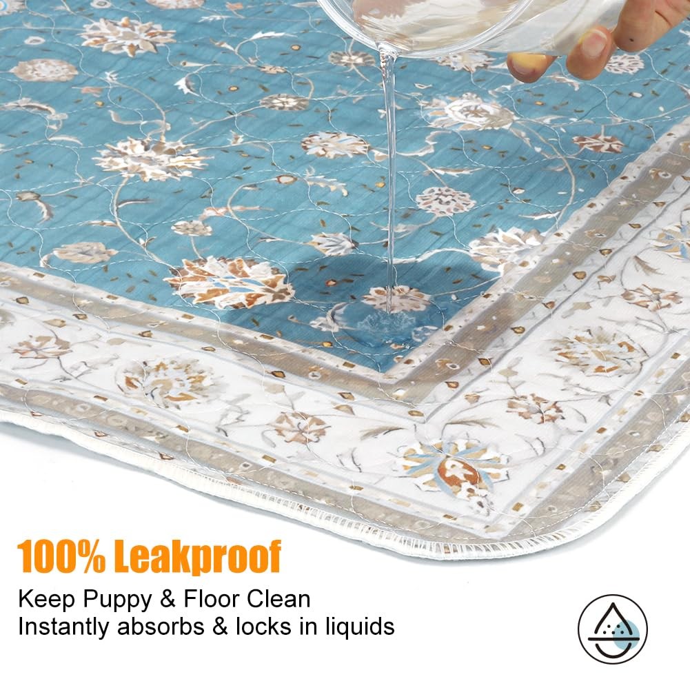 32″x48″ 2 Pack Washable Pee Pads for Dogs, Rabbits & Hamsters – Reusable Pupp…