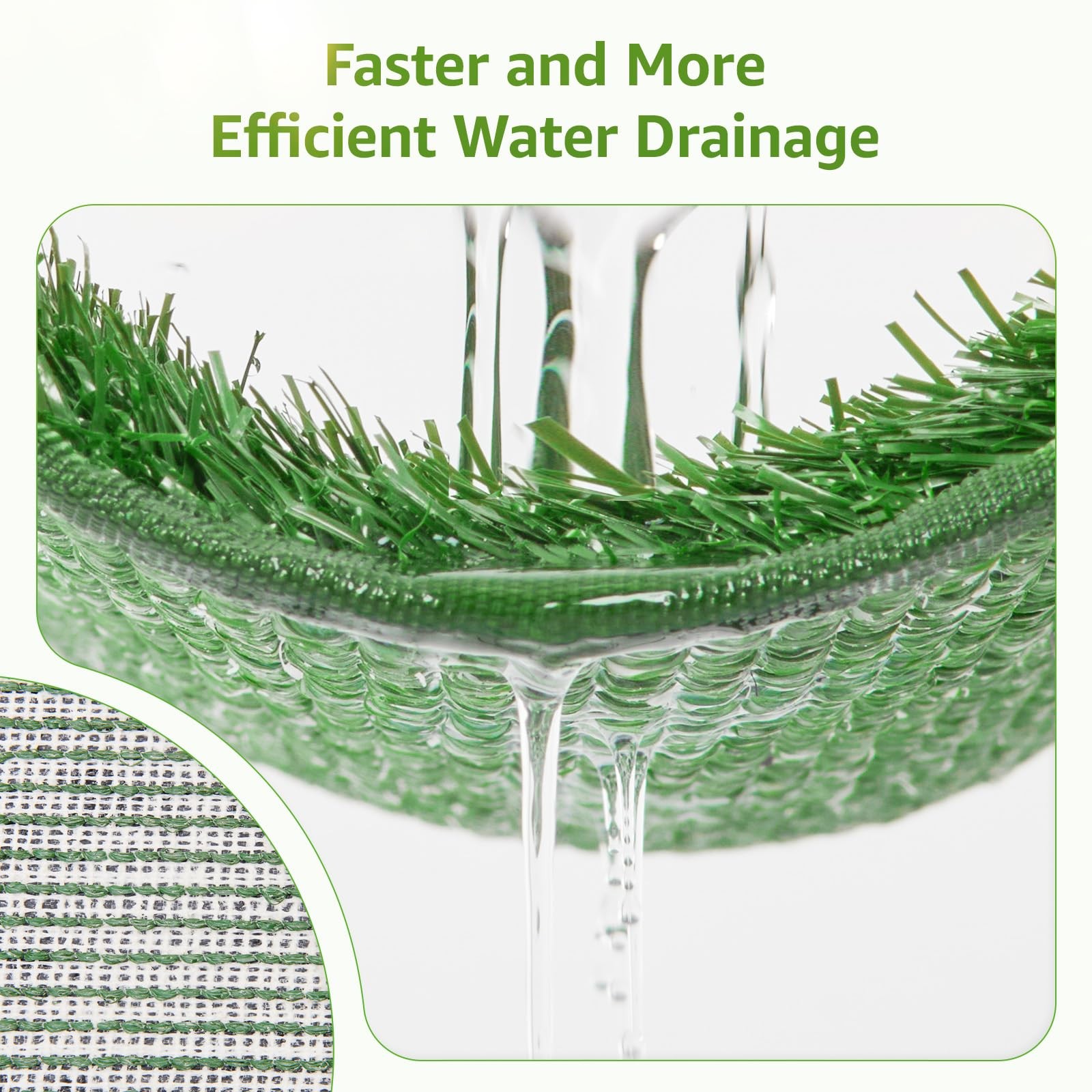 Dog Grass Pee Pads, 18.1×28.1in Artificial Grass Pad for Potty Tray