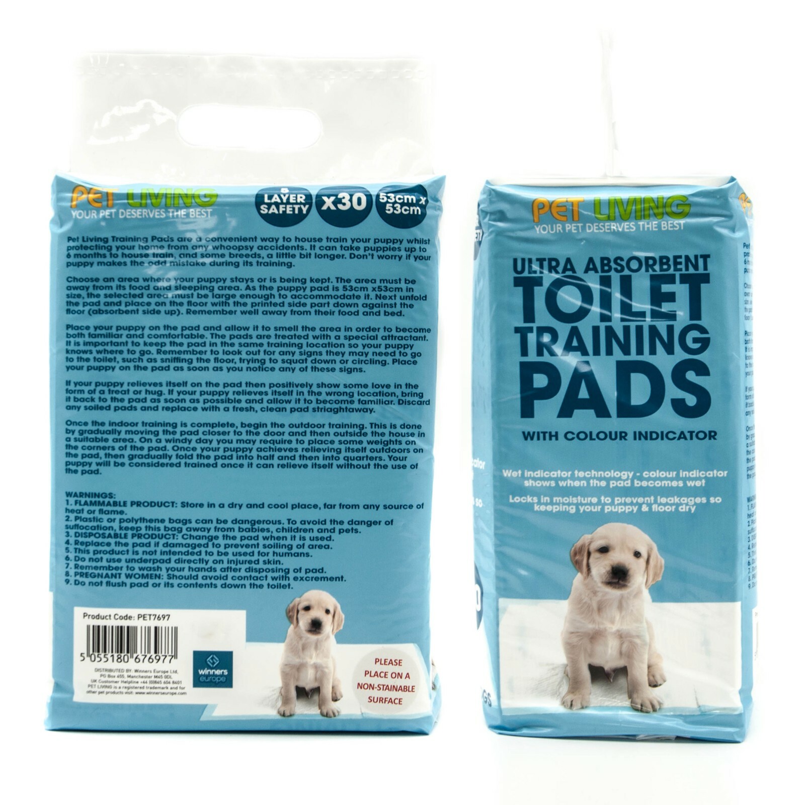 30xDog PUPPY TRAINING PAD Colour Indicator 5 layer safety Ultra Super Absorbent