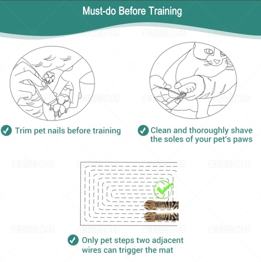 Pet Training Shock Mat – 2 Pack Electric Repellent Pads for Dogs & Cats, 3 Modes