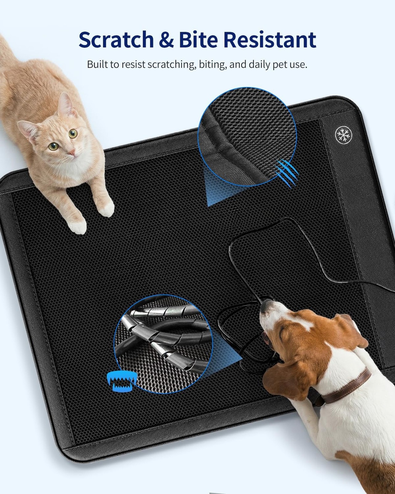 Electric Dog Cooling Mat, 30″x24″ Pet Cooling Mat Indoor with Fan for Dogs an…