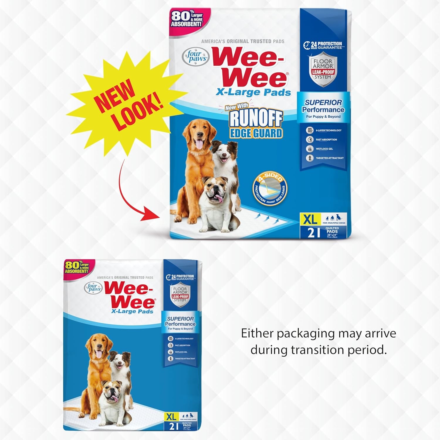Wee-Wee Superior Performance X-Large Dog Pee Pads 21 Count Puppy & potty