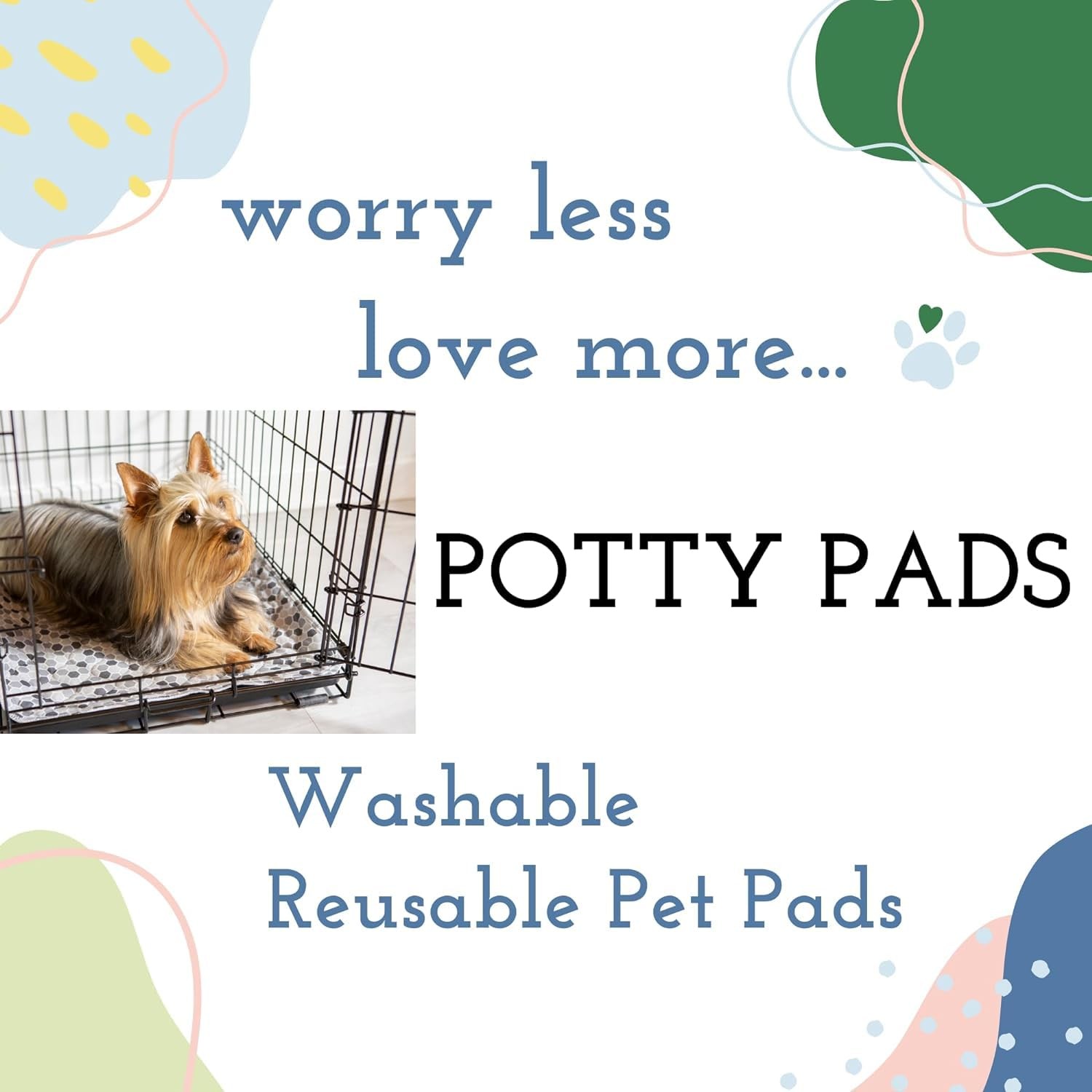 Caldwell’s Pet Supply Co. 34×36 Washable Pee Pads for Dogs, Reusable Puppy Po…