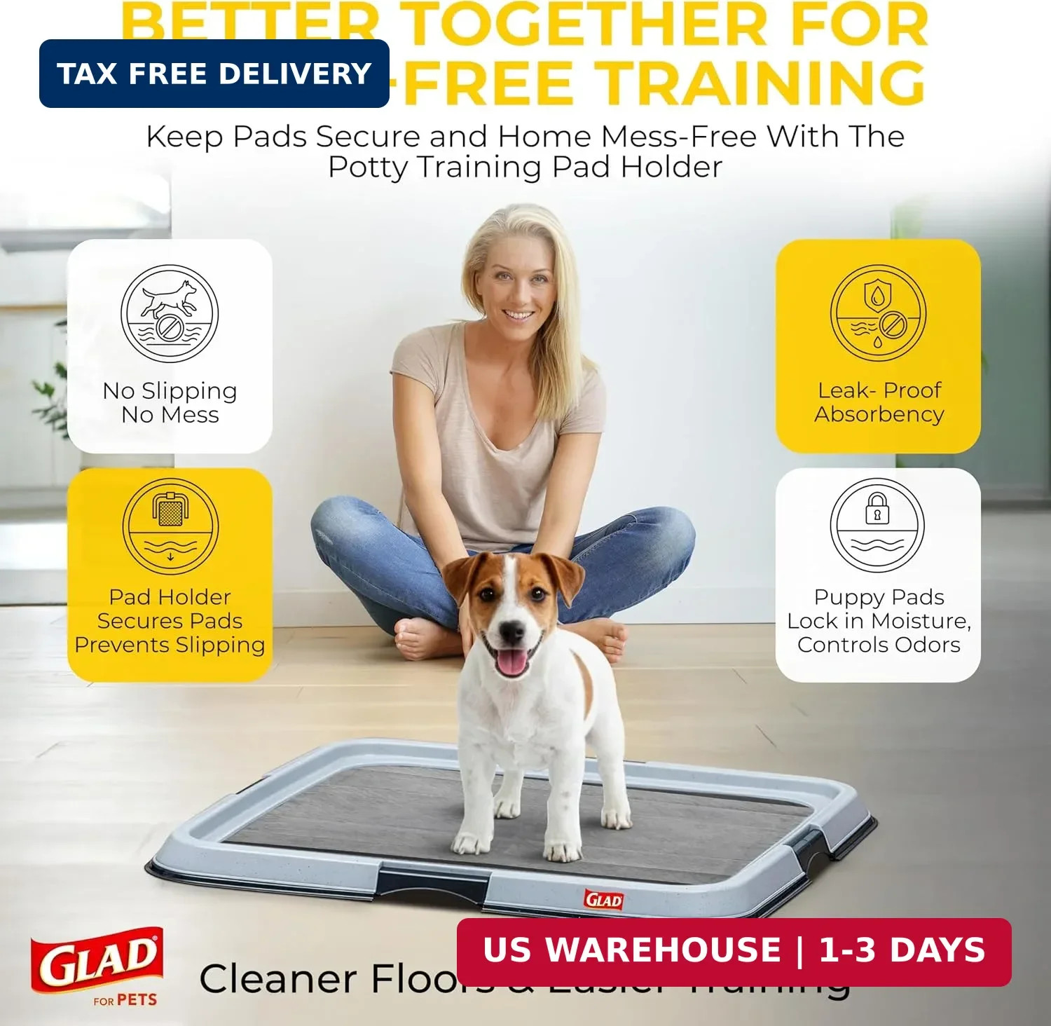 Glad for Pets XL Charcoal Training Pads for Dogs and Puppies, 30 Count | 6-layer